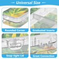 thumbnail image 4 of Wobogo Tropical Summer Leaf Pattern Clear Pencil Case Plastic Pencilboxes Stackable Design Study Materials for Classroom Office, 4 of 7