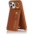 thumbnail image 5 of iPhone 11 pro Phone Case with Card Holder for Women, iPhone 11 pro Case Wallet with Strap Credit Card Slots Crossbody with Kickstand Zipper Case for iPhone11pro - Brown, 5 of 18
