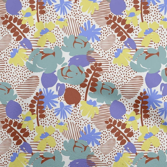 oneOone Viscose Chiffon Purple Fabric Abstract Sewing Material Print Fabric By The Yard 42 Inch Wide