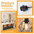thumbnail image 4 of Hlite Plug in Pendant Light, Industrial Black Iron Cage, 15ft UL Cord with Dimmer, Farmhouse Hanging Light for Kitchen Bedroom, 4 of 14