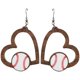 thumbnail image 1 of Pendientes casuales de juego de pelota para mujer abalorios para los oídos pendientes de señora de madera para viajes FLhrweasw Para estrenar, 1 of 2
