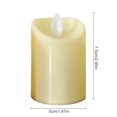thumbnail image 4 of Toystoory 1 LED sin llama, pilares de cera de parafina Real con llamas oscilantes realistas para decoración de cumpleaños/boda/Navidad Iluminación navideña beige brillante Toystoory HA002791-02, 4 of 6