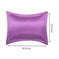 thumbnail image 2 of PiccoCasa 2 Pack Satin Pillow Shams with Envelope Closure, Purple Boudoir(12"x16"), 2 of 6