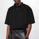 thumbnail image 1 of pstuiky Mangas cortas para hombre, Camiseta informal holgada de punto con botones, manga corta y cuello vuelto para hombre, de color liso camisas casuales para hombre m, 1 of 6