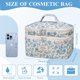 thumbnail image 5 of Bolsa de maquillaje Gosect, bolsa de cosméticos grande con flores azules y florales, 5 of 6