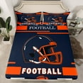 thumbnail image 2 of Manfei Football Rugby Twin Sheet Set (3-Piece) Orange Deep Blue Ultra Soft Decor For Boys Teens, 2 of 7