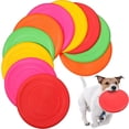 thumbnail image 6 of Water Resistant Dog Game Interactive Puppy Training Dog Food Pan Dog Flying Disc Pet Toy Flying Plate PINK, 6 of 8