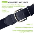 thumbnail image 2 of Champion Sports Boys Youth Uniform Belt, Navy Blue, Youth US, 2 of 7