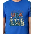 thumbnail image 4 of All-Stars of America Fourth Of July T-Shirt Men's Baseball Inspired Short-Sleeve Novelty Parody Funny Tee, 4 of 5