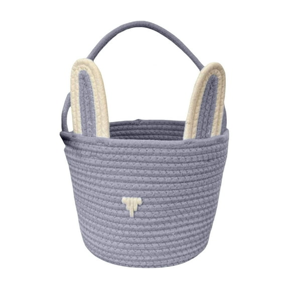 Children's Cute Empty Easter Basket Ideal for Easter Egg Hunts, Boys & Girls Parties, Handheld and Sturdy