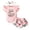 00#Pink985, variant on WOYY Infant Girl Summer Outfits Letter Embroidery Short Sleeve Romper Shorts Headband Set