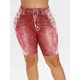 thumbnail image 3 of Además impresión tribal Tamaño de imitación de pantalones cortos de mezclilla Rosegal Pantalones cortos de talla grande, 3 of 5