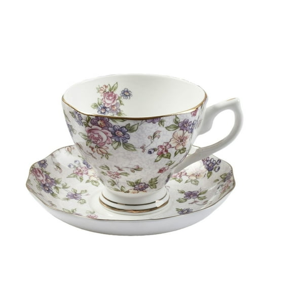 Coffee Cups Set Porcelain Coffee Mug, Vintage Bone China Tea Cup Floral Design, Ceramic Coffee Cup, For Home Office And Restaurant Elegant