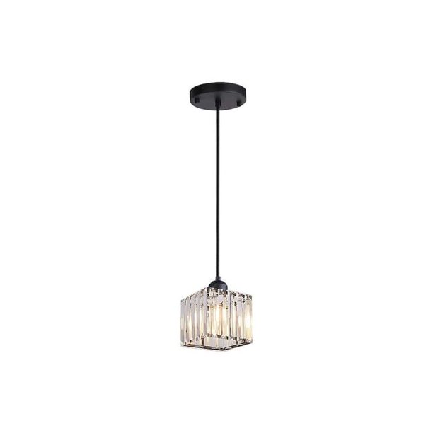 Mini araña de cristal, colgante cromado, montaje empotrado, luz de techo, colgante moderno, comedor, dormitorio, cocina, isla, armario, pasillo, E27, cabeza única cuadrada negra, luz cálida esquí esquí Gafas de esquí