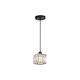 thumbnail image 1 of Mini araña de cristal, colgante cromado, montaje empotrado, luz de techo, colgante moderno, comedor, dormitorio, cocina, isla, armario, pasillo, E27, cabeza única cuadrada negra, luz cálida esquí esquí Gafas de esquí, 1 of 5