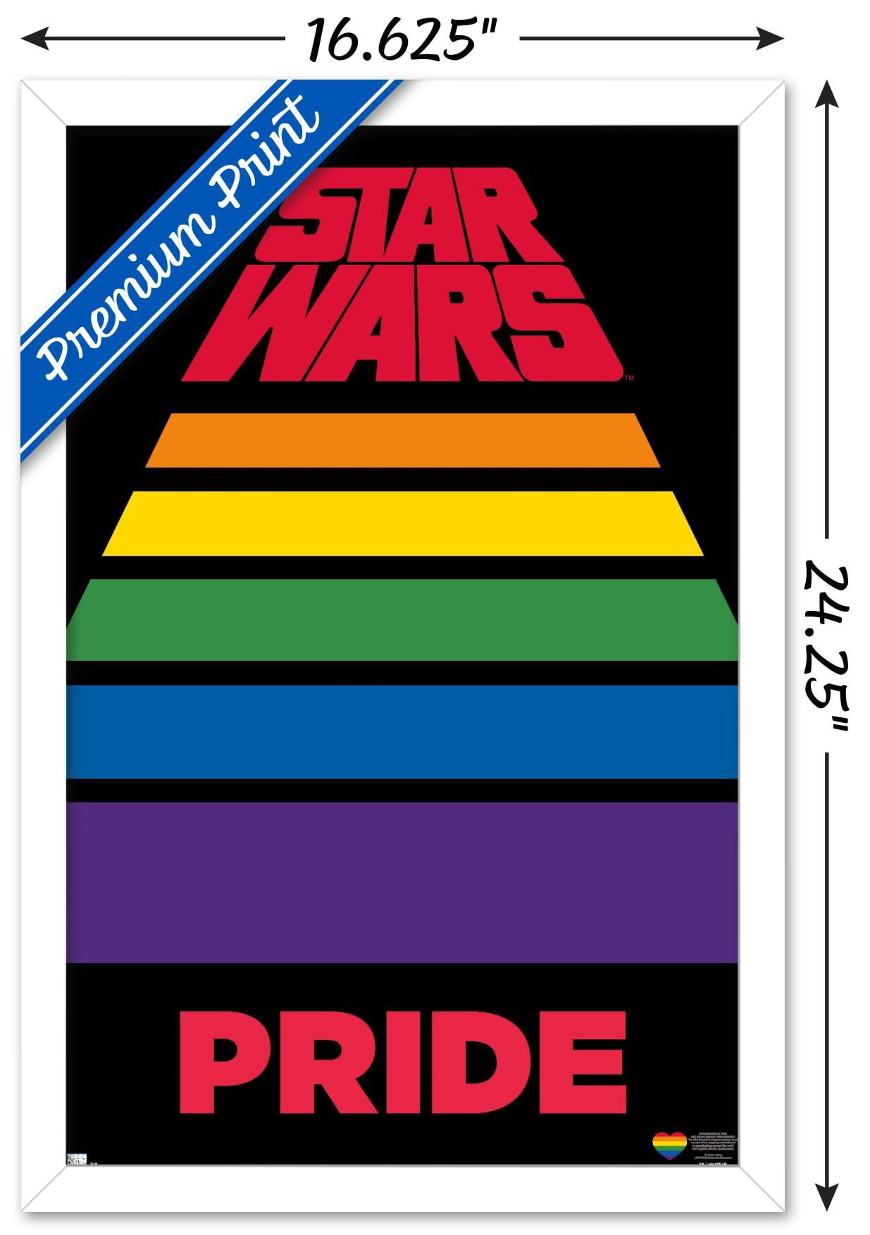 Star Wars: Saga - Scroll Pride Wall Poster, 14.725" x 22.375" Framed