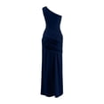 thumbnail image 5 of EliteGoogv Womens One Shoulder Dresses Asymmetrical Ruched Satin Maxi Dresses For Women Slim Fitted Formal Dresses Cocktail Party Evening Gowns Navy, 5 of 5
