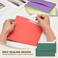 thumbnail image 4 of Uxcell 100 Pack Dark Green #10 Business Envelopes, Colored Self Seal Letter Size, 4 of 6