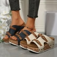 thumbnail image 3 of Cutout Platform Wedge Sandals, Summer Comfy Platform Sandals For Women,Cork Wedge Shoes For Women, 3 of 9