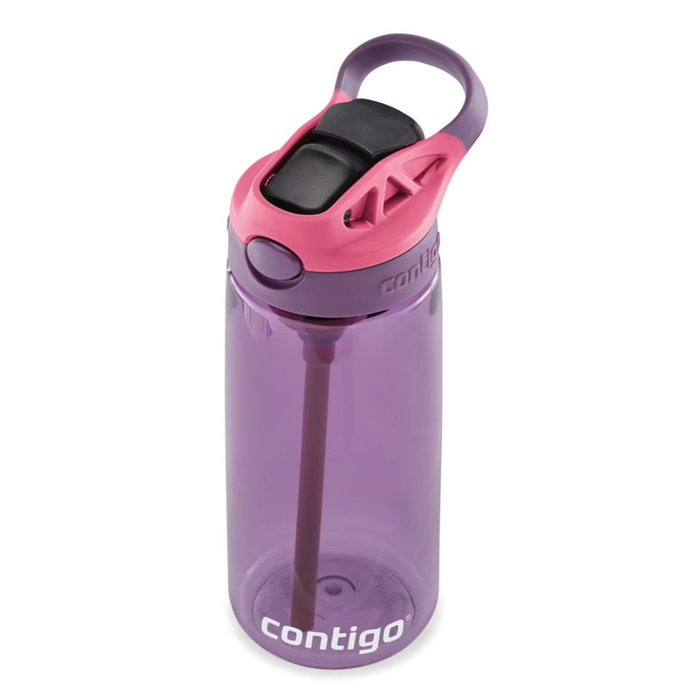 Contigo Kids Water Bottle with Redesigned AUTOSPOUT Straw Lid Eggplant &  Punch, 20 fl oz.