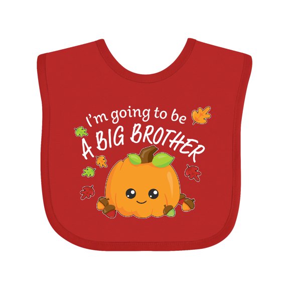 Inktastic I'm Going to be a Big Brother- cute Halloween pumpkin Boys Baby Bib