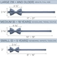 thumbnail image 4 of Babies Classic Pre-Tied Bow Tie Formal Solid Tuxedo, by Bow Tie House (Small, Slate Gray), 4 of 5