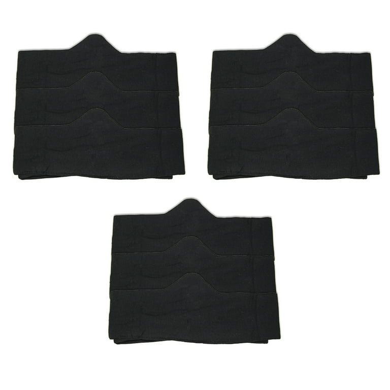 100% Cotton Bra Liner 9Pack: Black - Medium