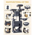 thumbnail image 5 of Cat Tree, 69.3‑Inch Tall Multi‑Level Cat Tower for Indoor Cats with 7 Sisal Scratching Posts, 3 Platforms and 2 Cat Caves, Suitable for Indoor Cats, Dark Gray, 5 of 9
