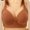 Brown, variant on Gray Bras for Older Women Large Bust Push-up Wire-Free Full-Figure Striped Bra Brasiers Women S(38/85)