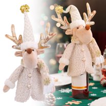 JHEHF Christmas Bottle Covers, Santa Snowman Bottle Topper Covers, Decorative for Holiday Xmas Table Decor Party Gift Christmas Dining Table Decor Party Supplies