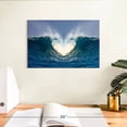 thumbnail image 3 of Elephant Stock Ocean Heart Wave Wall Art - Horizontal Canvas Wall Art - Living Room Wall Decor - Beach Canvas - Teal And Blue Decor - 12" x 8", 3 of 8