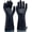 Black, variant on Liquid Silicone Oven Gloves, Liquid Silicone Gloves, Waterproof, Food-Grade Heat-Resistant Mitts with Nylon Liner, for Cooking, Baking & Grilling (Grey,M)