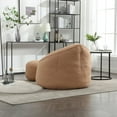thumbnail image 5 of BSHTI 40"Bedding Bean Bag Sofa Chair,High Pressure Foam Bean Bag Chair,Adult Material with Padded Foam Padding Compressed Bean Bag With Footrest-Tan, 5 of 27