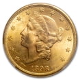 thumbnail image 2 of 1898-S $20 Liberty Gold Double Eagle MS-62 PCGS, 2 of 4
