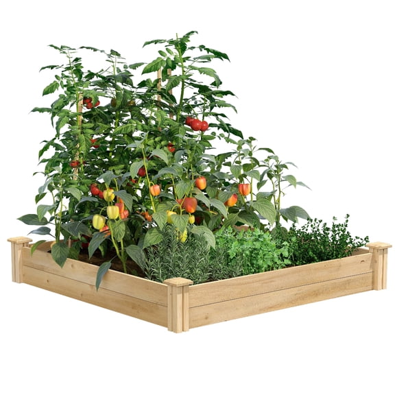 Greenes Fence 4' x 4' x 7" (3/4" Thick) Premium Cedar Raised Garden Bed
