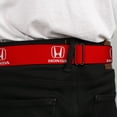 thumbnail image 4 of Honda Belt, Seatbelt Buckle Belt, Honda Logo Red White, 30 to 44 Inches, 4 of 9