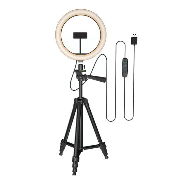 Selfie LED "con soporte para trípode con soporte para teléfono negro Sunnimix Anillo de luz de 11 pulgadas con soporte