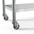 thumbnail image 4 of Pemberly Row Table de Travail Commerciale en Acier Inoxydable 18-Gauge 24"x36 Pouces avec Roulettes, 4 of 13