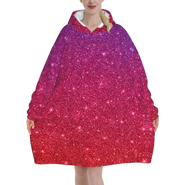 Couverture de Planche à Roulettes Chandail à Capuchon Surdimensionnée Couverture à Capuche Portable Couverture Chaude Chandail en Molleton pour Femmes Hommes Adolescents