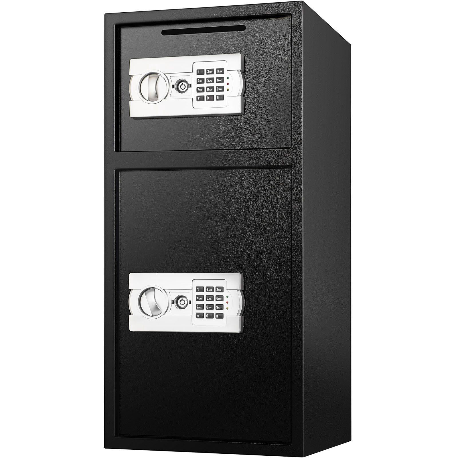 Large Double Door Security Safe Box 2.6 Cubic Feet Steel Digital Lock for Money Gun Jewelry Black