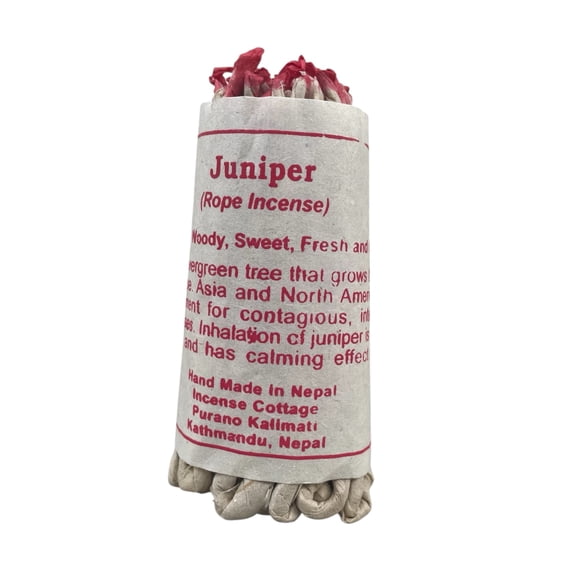 Lamatar1 Collection Hand-Rolled Juniper Rope Incense – 3.5 Inches Long rope – Lokta Paper Wrap Juniper, Astasugandha & Himalayan Herbs • 20-30 Minutes Burn Time Each • Handmade in Nepal