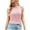 Pink, variant on Camisole Tops for Women 2024 Women's Casual Fashion Solid Color Knitting Camisole Round-Neck Tank Tops