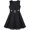 Black, variant on Girls Dress Khaki Button Back School Uniform Pleated Hem 6