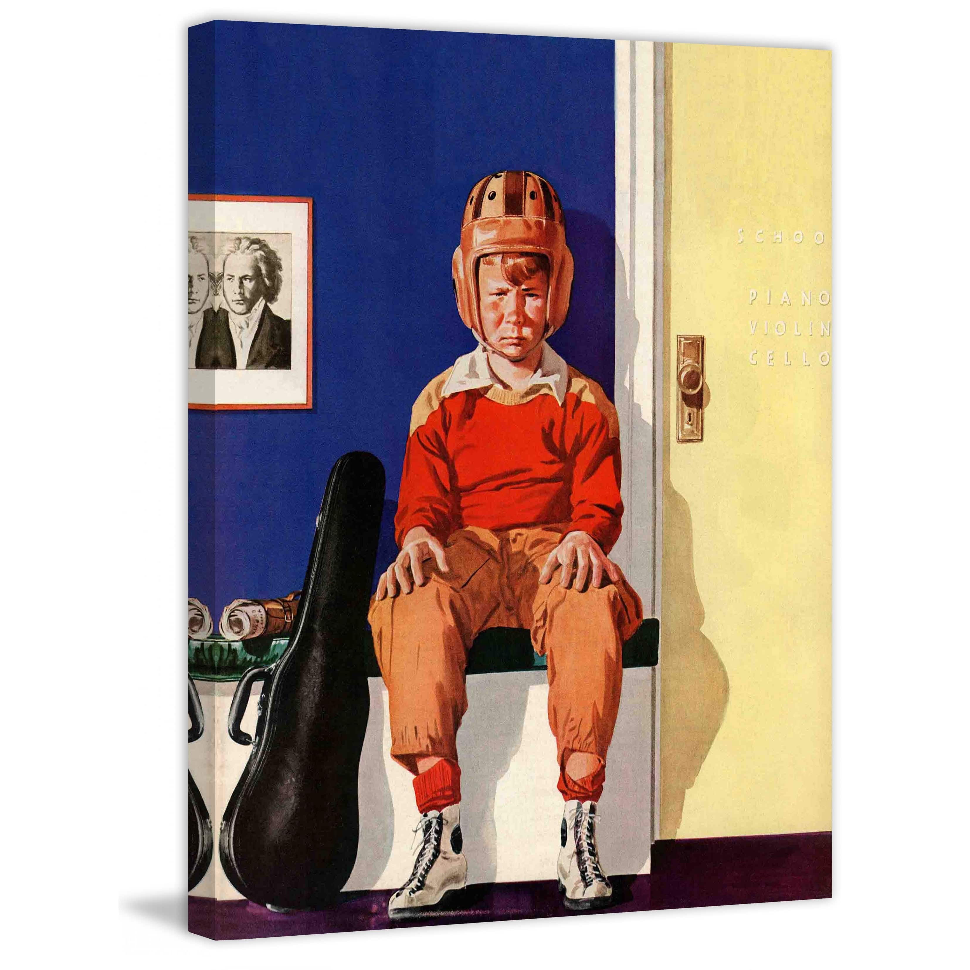 Marmont Hill Musical Sport by Lonie Bee Painting Print on Canvas