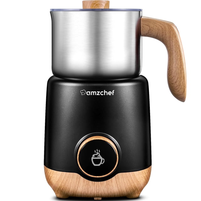 Espumador y vaporizador de leche AMZCHEF 8 en 1, 550 W, 620 ml, plateado