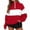 Red, variant on FASHOFT Half Zip Pullover Women Oversized Drop Shoulder Sweatshirt Color Block Cozy Fall Winter Tops Long Sleeve Y2K Streetwear Navy1 L