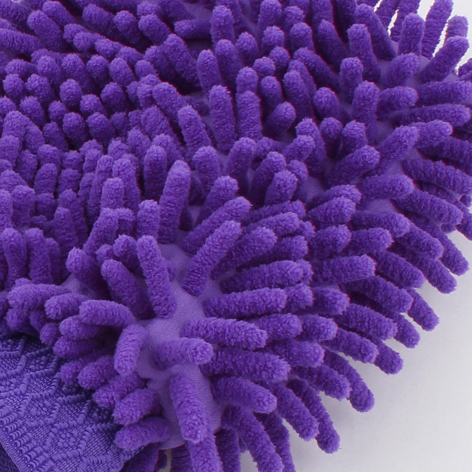 Unique Bargains Purple Brush Microfiber Washing Glove Car Dusting Cleaning Mitt Mittens