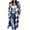 bleu, variante sur jsaierl Manteaux Décontractés pour Femmes avec Poches, Chemises Longues à Carreaux à Boutons, Vestes Cardigan, Surchemise Tartan, Manteau