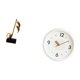thumbnail image 5 of Escultura de nota musical, figura de escritorio, reloj de pared de resina, adorno decorativo moderno, silencioso, sin , adecuado para el hogar y, 5 of 8