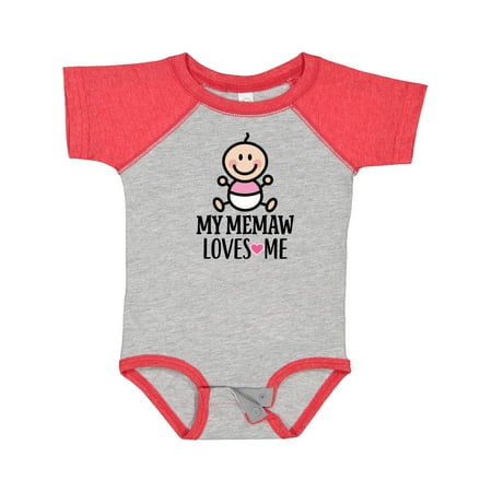 

Inktastic My Memaw Loves Me Baby Girl Gift Baby Girl Bodysuit